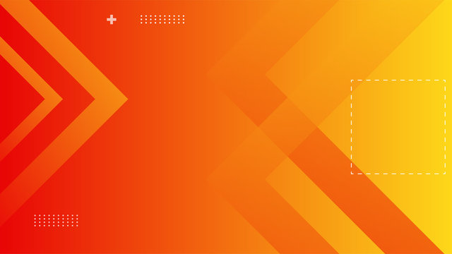 dynamic orange background with abstract square shape