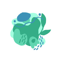 Abstract modern form bright color. Hand drawn naive style.Template for the design of a logo, flyer or presentation.