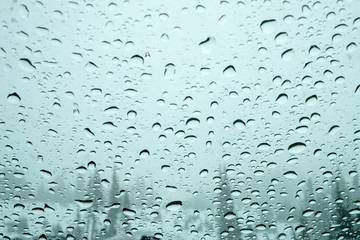 water drops on glass