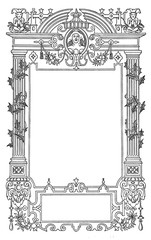 Frame with columns and thorns