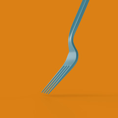 3d render of recyclable cutlery on a uniform background