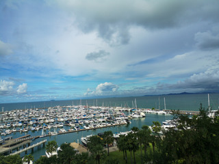 Fototapeta na wymiar view of port of Pattaya Thailand