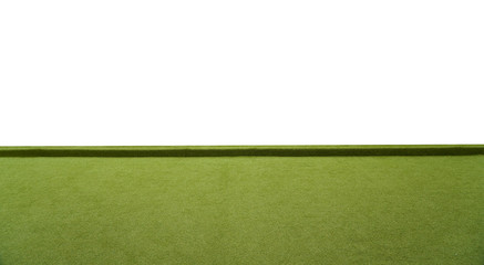 Green artificial grass turf on rooftop
