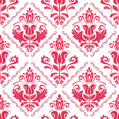 Orient vector classic pattern. Seamless abstract background with vintage red elements. Orient background. Ornament for wallpaper and packaging