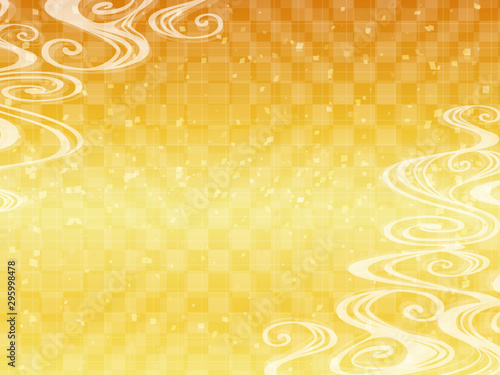 和柄 流水文様 背景 Wall Mural Wallpaper Murals あんころもち Ankomando