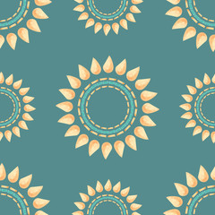 Watercolor seamless pattern. Ethnic geometric ornament