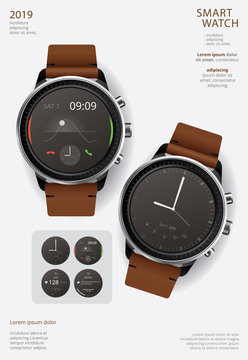 Smart Watch Poster Design Template Vector Illustration