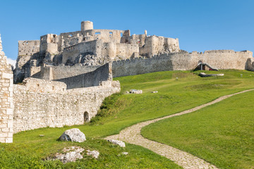 Fototapeta na wymiar ruins of Spissky hrad - Spis Castle in eastern Slovakia, Central Europe