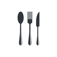 Spoon and fork vector icon