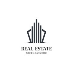 Real estate logo template vector icon