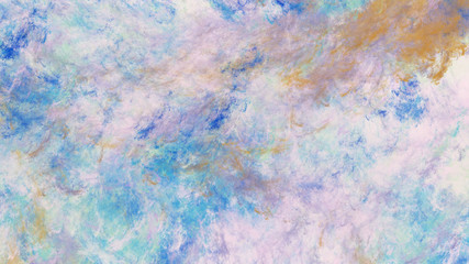 Abstract rose and blue fantastic clouds. Colorful fractal background. Digital art. 3d rendering.