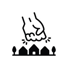 Black solid icon for giant 