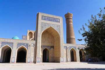 Fototapeta premium Square of Kalan Mosque in Bukhara, Uzbekistan