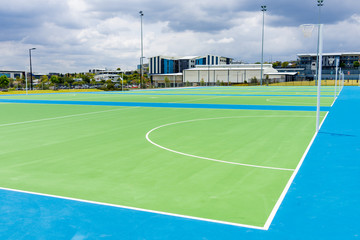Empty Netball Courts in Suburban Australia