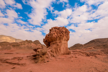Mushroom Stone in the Timna National Park, Israel