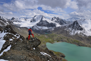 Kyrgyzstan, Tian Shan mountains,  Ala Kul lake trek