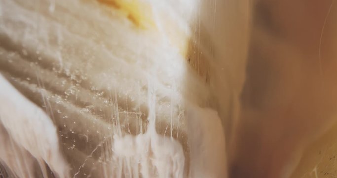 Stone Agate  Cubes  in Liquid. Macro.