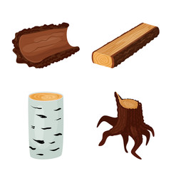 Vector design of signboard and wood sign. Collection of signboard and wooden stock symbol for web.