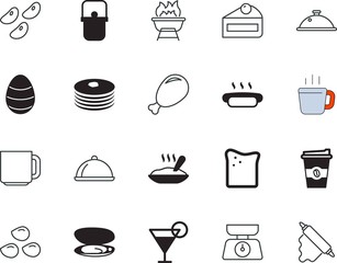 food vector icon set such as: bowl, recreation, glass, scale, spring, pearl, sport, measurement, pancakes, cherry, charcoal, cream, dog, grilling, loss, sausage, pan, sea, cute, birthday, barbecue