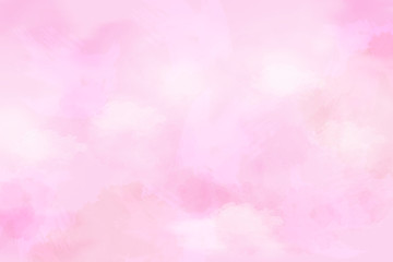 ピンクを基調色した水彩タッチの背景（アブストラクト）