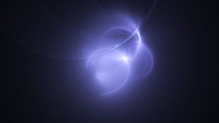 Abstract transparent blue and violet crystal shapes. Fantasy light background. Digital fractal art. 3d rendering.