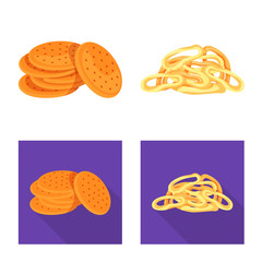 Vector design of Oktoberfest and bar icon. Set of Oktoberfest and cooking vector icon for stock.