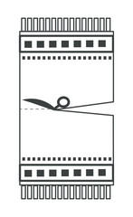 Carpet with ornamental decorative elements cut at half