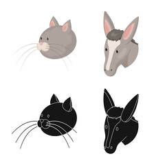 Vector design of agriculture and breeding symbol. Collection of agriculture and organic stock symbol for web.