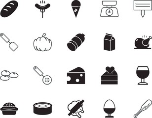 food vector icon set such as: roll, relationship, shape, piece, wedding, pumpkin, detox, shop, drawing, balance, egg, dimension, device, feeling, french, bottle, vegetables, gourd, bar, fast