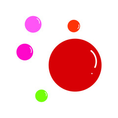 Colorful balls. White background