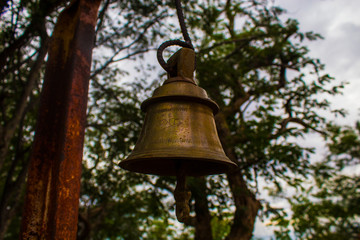 Fototapeta premium Old Bronze Bell in a temple 