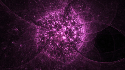 Abstract transparent pink crystal shapes. Fantasy light background. Digital fractal art. 3d rendering.
