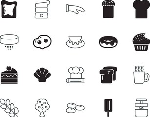 food vector icon set such as: bake, cheese toast vector icon, marine, pressure, yellow, icecream, utensils, paschal, juice, christianity, boiler, protective, branch, bean, beverage, fried, bar, donut