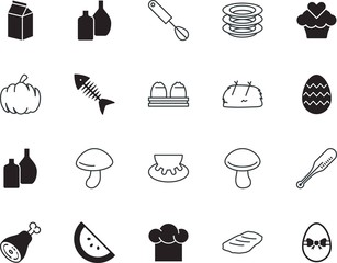 Fototapeta na wymiar food vector icon set such as: language, spot, chefs, hay, heart, rye, rural, staff, fruit, mix, chop, cereal, warm, bale, pack, pork, uniform, meter, pumkin, mammal, blend, port, empty, wheat