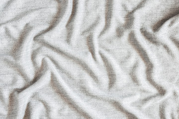 Fototapeta premium Gray plaid texture. Winter concept. Flat lay, top view, copy space