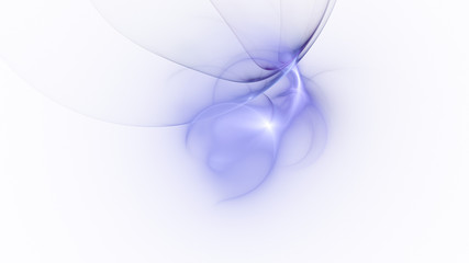 Abstract transparent blue and violet crystal shapes. Fantasy light background. Digital fractal art. 3d rendering.