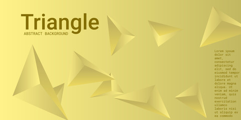 Triangle background. Abstract composition of triangular pyramids.