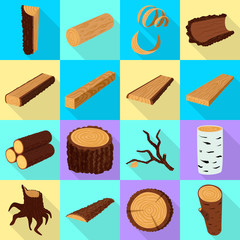 Vector design of material and nature icon. Set of material and raw stock symbol for web.
