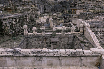 View to the Ancient Stone Buildings in the Beit She'an Park, Israel