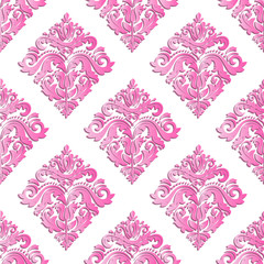 Fototapeta na wymiar Seamless oriental ornament. Colored traditional oriental pattern with 3D elements, shadows and highlights