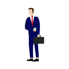 Man in business suit with coffee