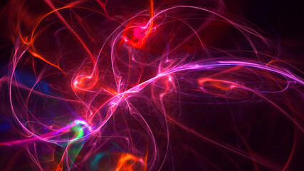 3D rendering abstract colorful fractal light background