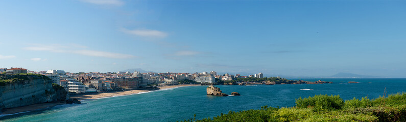 Fototapeta na wymiar view of beach of Biarritz, Basque french city