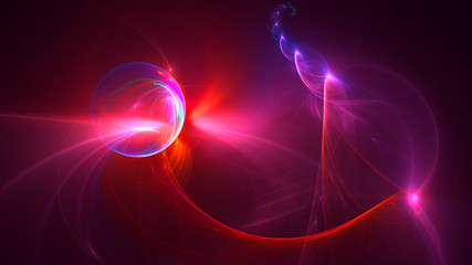 3D rendering abstract colorful fractal light background