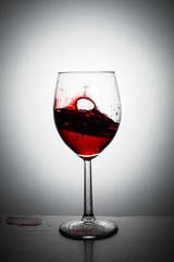 Red wine splash