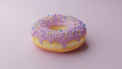 Donut fansy 3D illustration 3D rendering