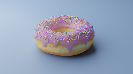 Donut fansy 3D illustration 3D rendering