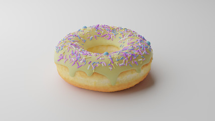 Donut fansy 3D illustration 3D rendering