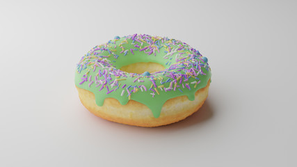 Donut fansy 3D illustration 3D rendering