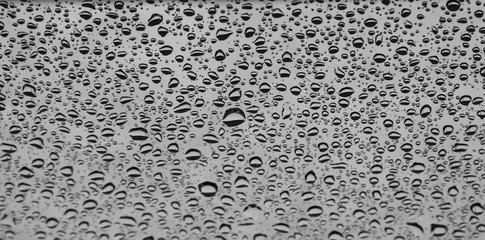 water drops on glass